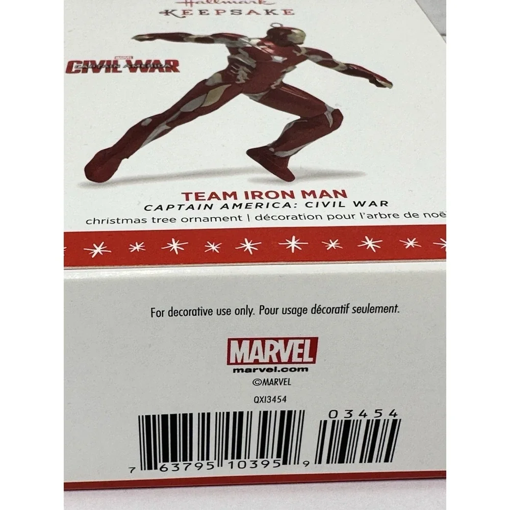 Hallmark Keepsake 2016 Ornament Team Iron Man Captain America Civil War QXI3454
